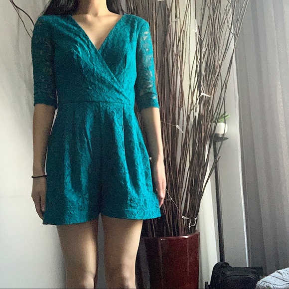 Guess - Teal Romper - Picture 2 of 6